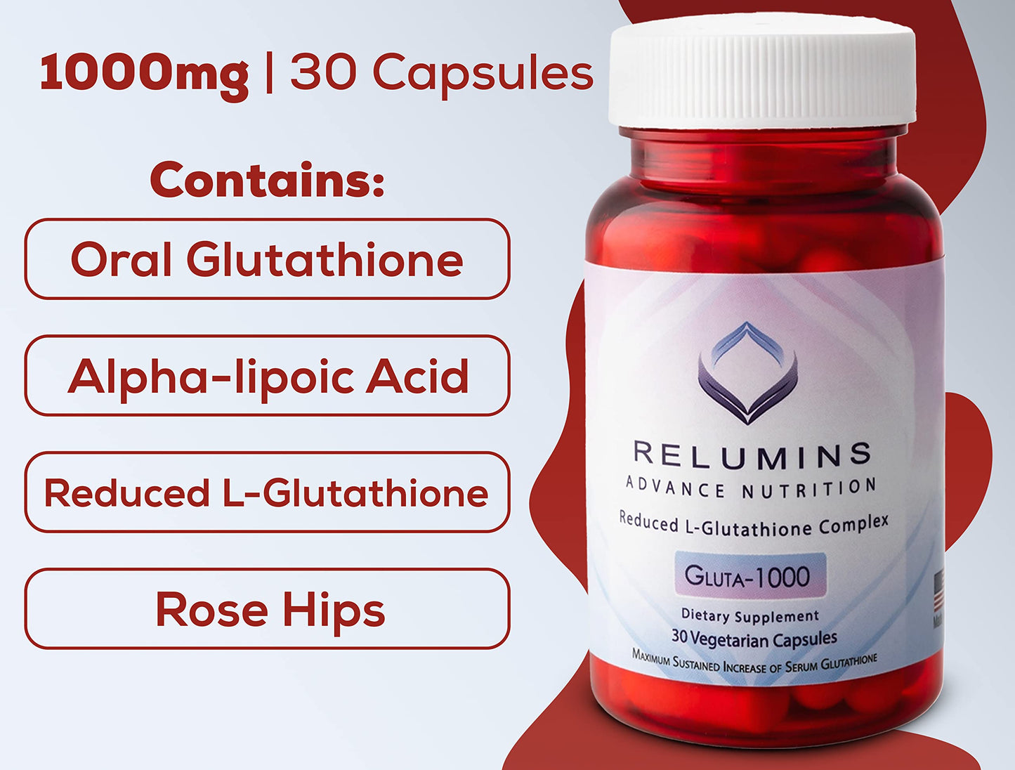 Relumins Gluta-1000 Reduce L-Glutathione Complex 30capsules