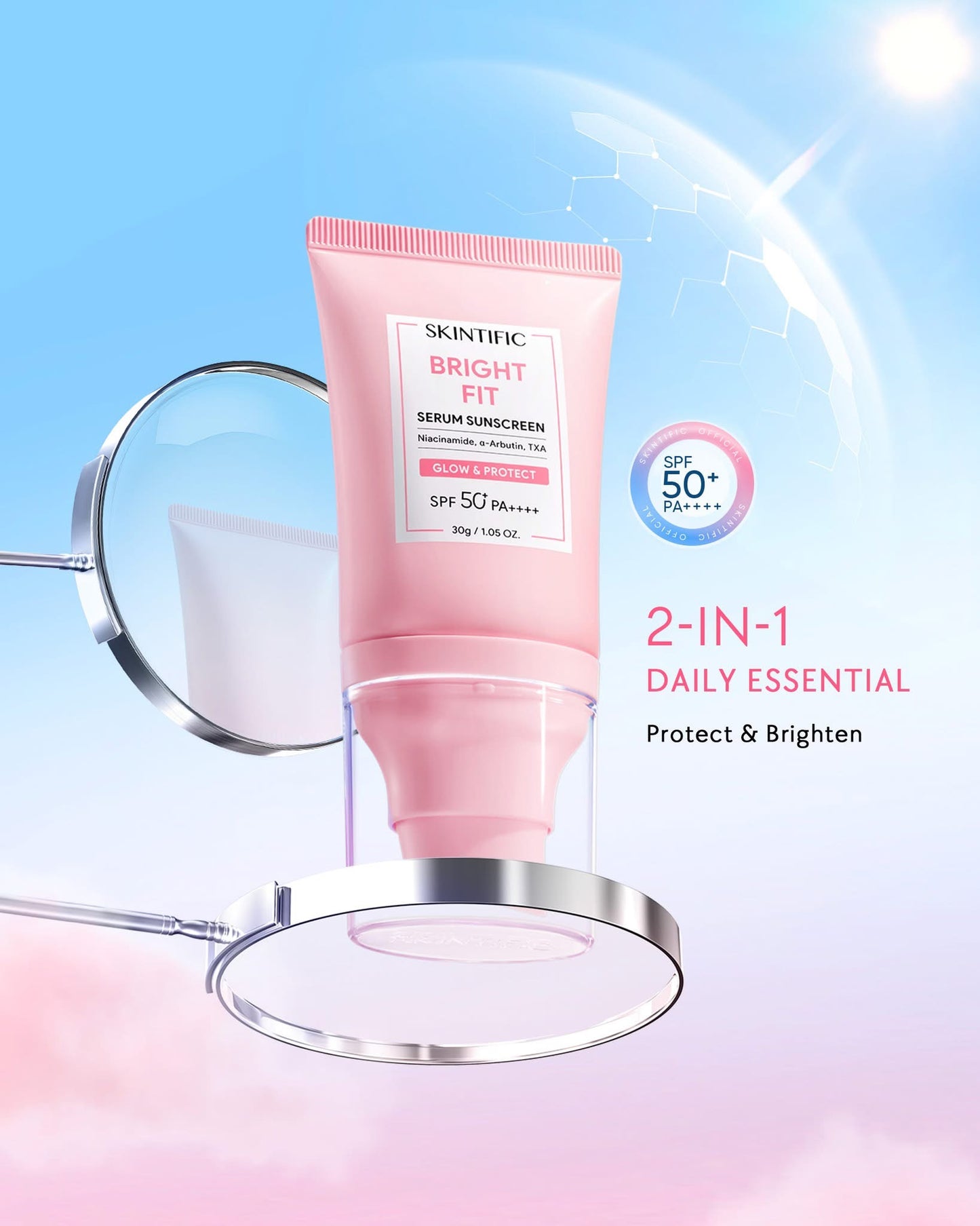 SKINTIFICBright Fit Serum Sunscreen SPF 50+ PA++++ 50g