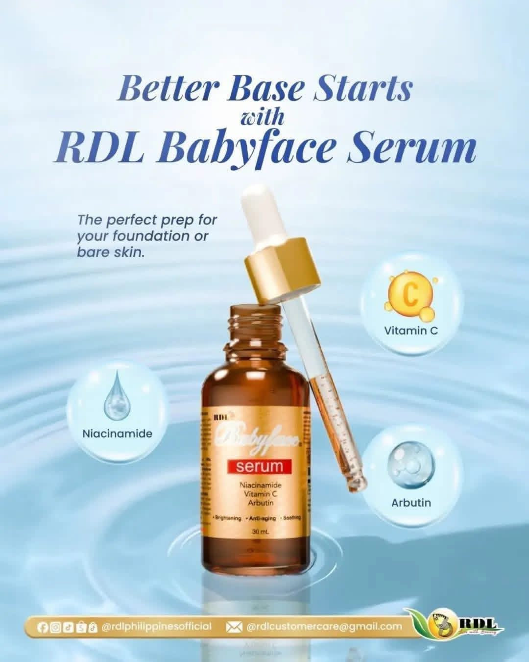 RDL Baby Face Serum (Niacinamide, Vit C, Arbutin) 30ml