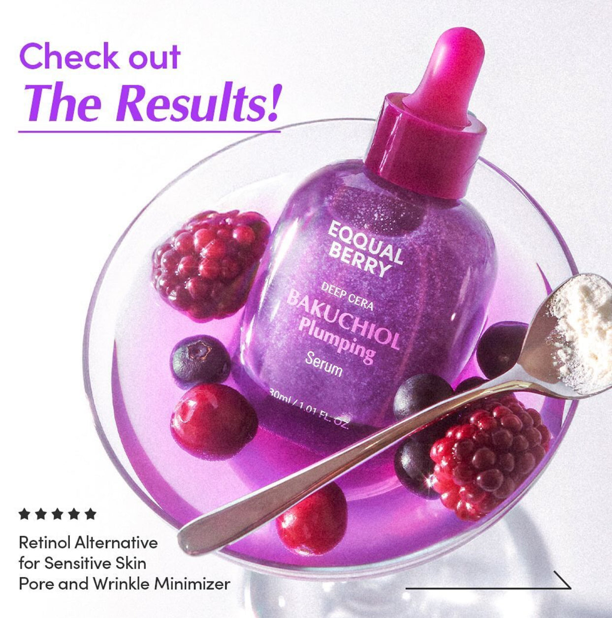 Eqqualberry Bakuchiol Plumping Serum 30ml