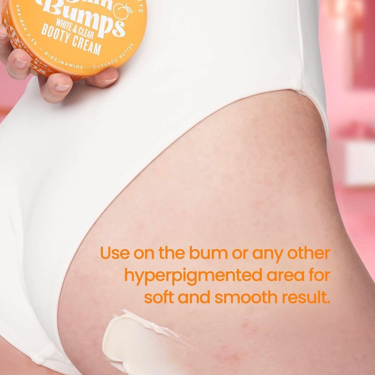 Luxe Organix Bye Bye Bum Bumps White and Clear Booty Cream 230g