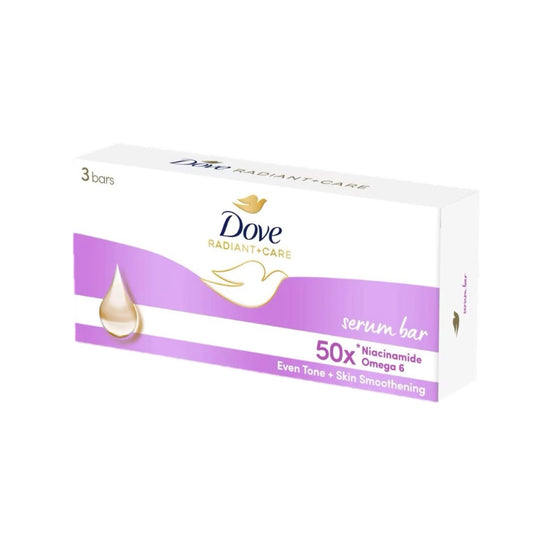 Dove Radiant+Care Serum Bar 50x Niacinamide + Omega 6 90g (3 bars)