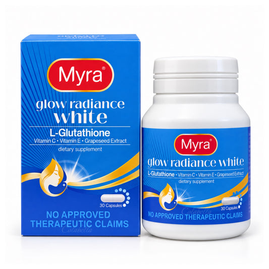 Myra Glow Radiance White Glutathione Supplement 30 Capsules