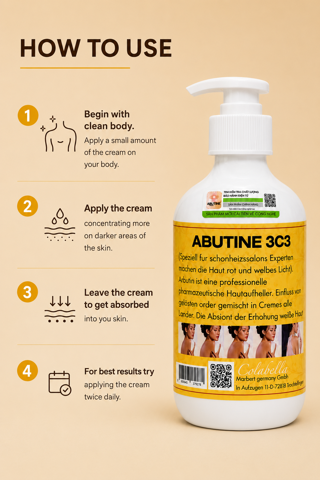 Abutine 3C3 with Pump 250ml