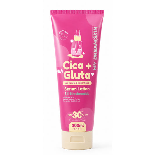 My Dream Skin Cica + Gluta Whitening Serum Lotion SPF30+ PA++++ 300ml