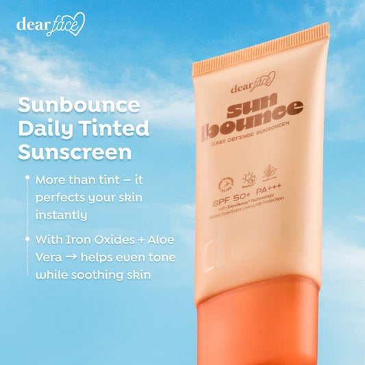 Dear Face Sunbounce Daily Tinted Sunscreen SPF 50 PA+++ 50ml