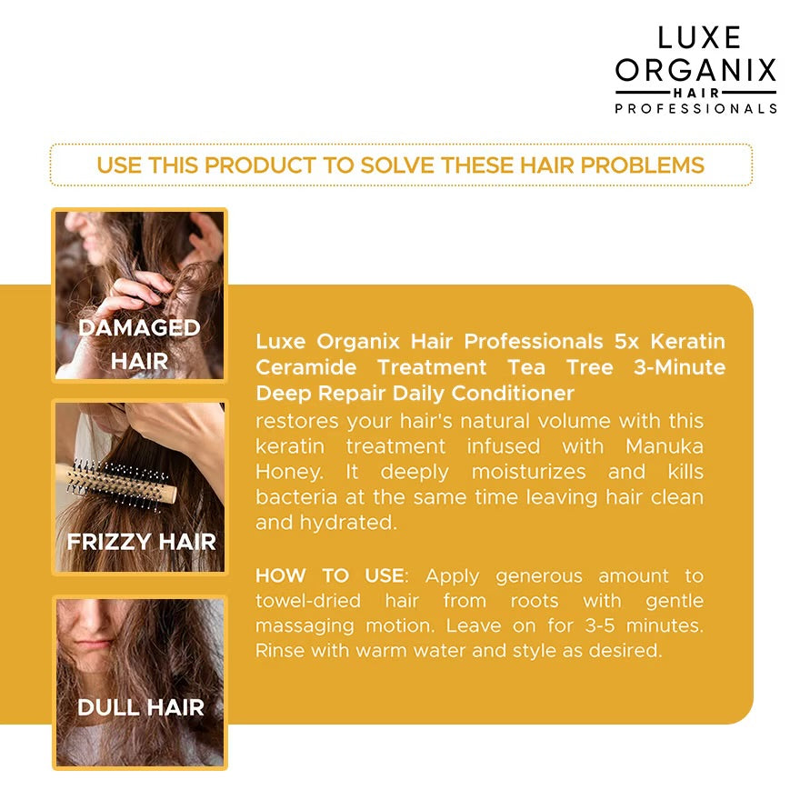 Luxe Organix Premium Keratin Treatment Manuka Honey Deep Repair Conditioner 250ml (1pc)