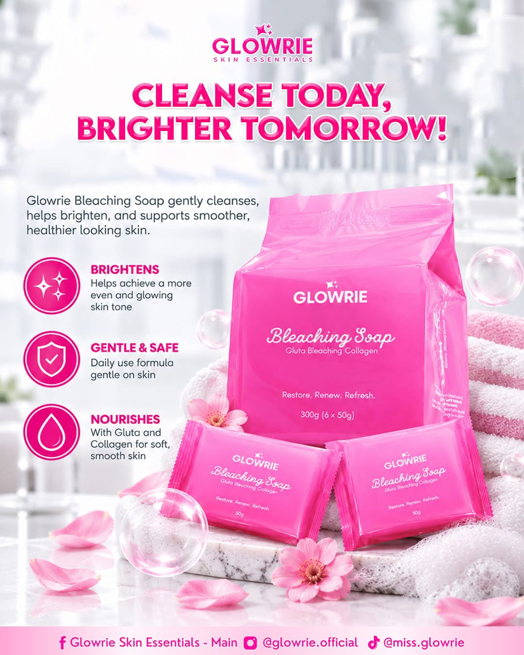Glowrie Gluta Bleaching Collagen Soap (6pcs x 60g)