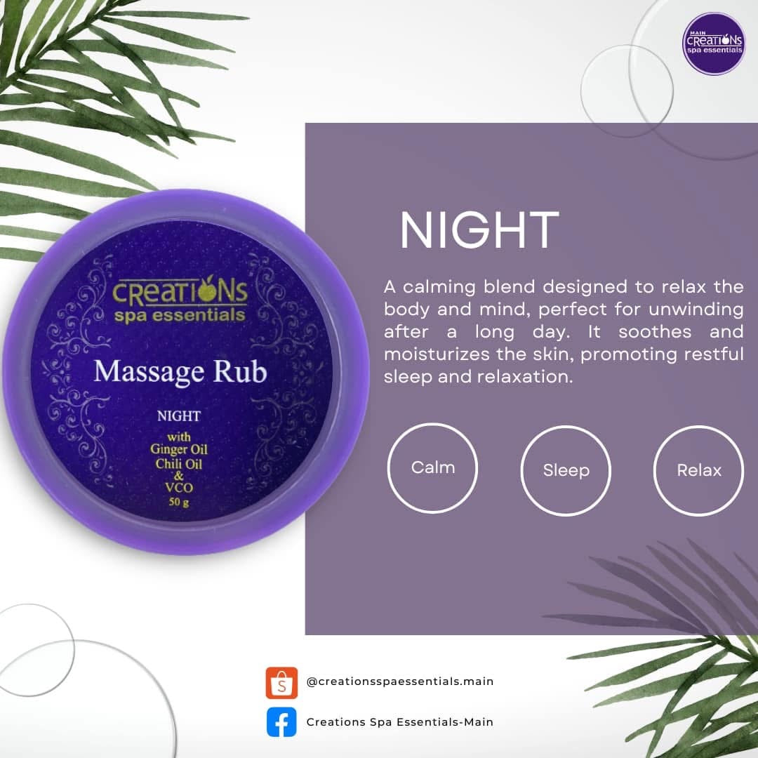Creations Spa Essentials Pain Relief Rub Sleep Lavender Scent 50g