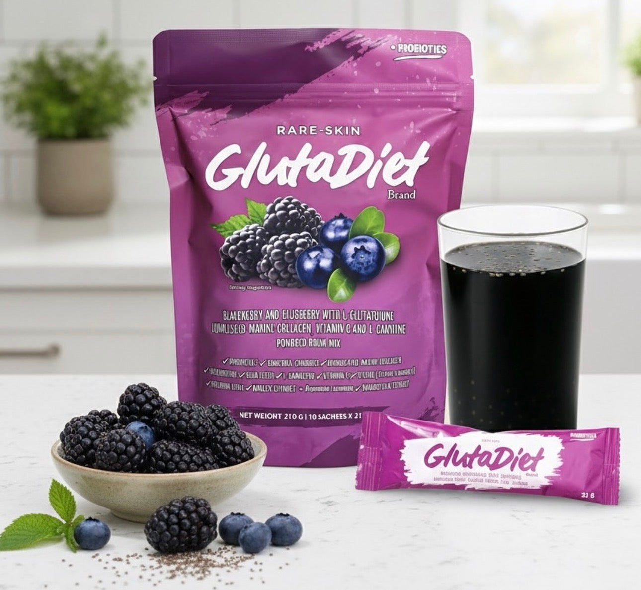 Rare Skin GlutaDiet Detox Glow Wellness Drink 10s