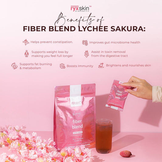 Ryxskin Fiber Blend Lychee Sakura Powdered Mix 10s