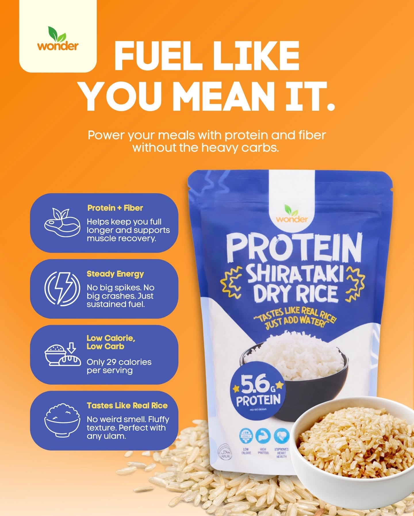 Wonder Protein Shirataki Rice 500g