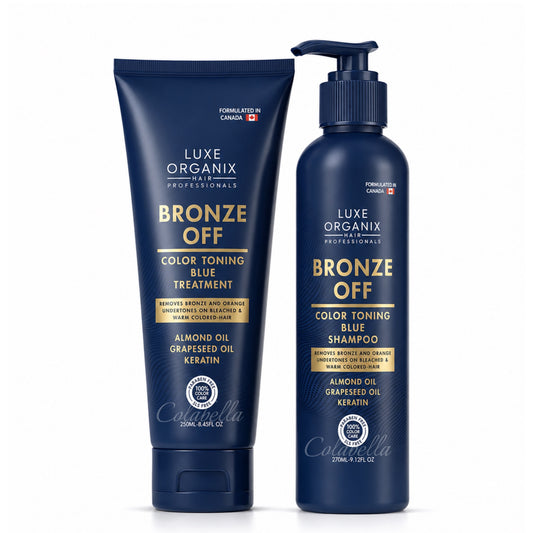 Luxe Organix Bronze Off Color Toning Blue Treatment Shampoo (270ml) & Conditioner (250ml) Set
