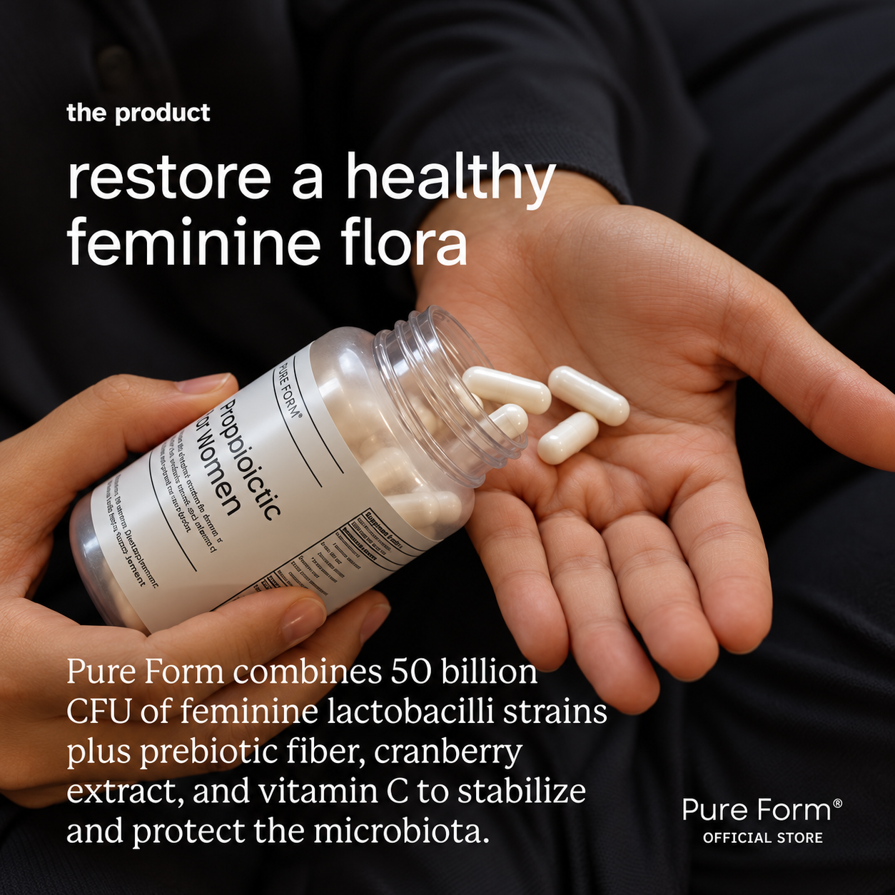Pure Form Pre+Probiotic for Women 90 Capsules