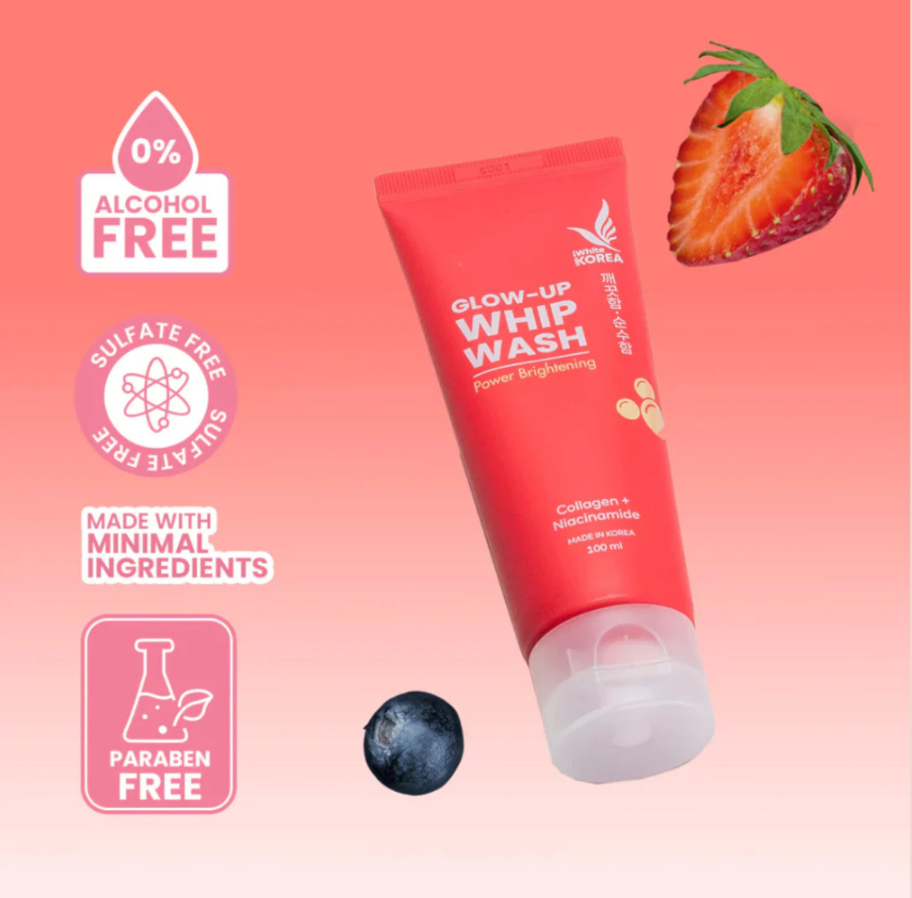 iWhite Korea Glow-Up Whip Wash Power Brightening 100ml