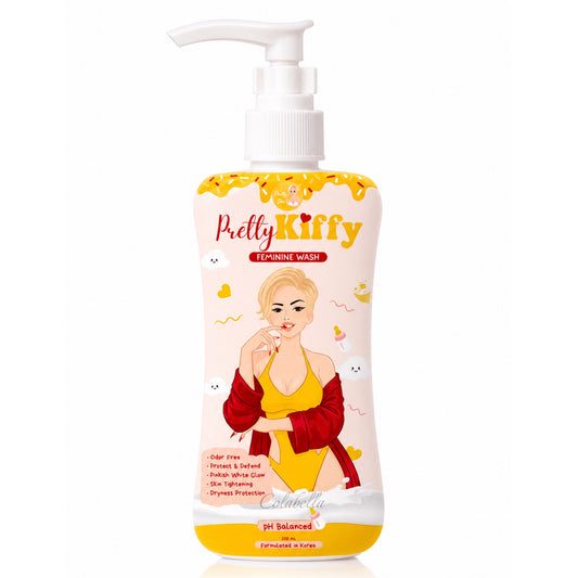 Pretty Kiffy Feminine Wash Pinkish Glow by Pretty Jin - pH Balanced & Gentle-Cleansing 100ml