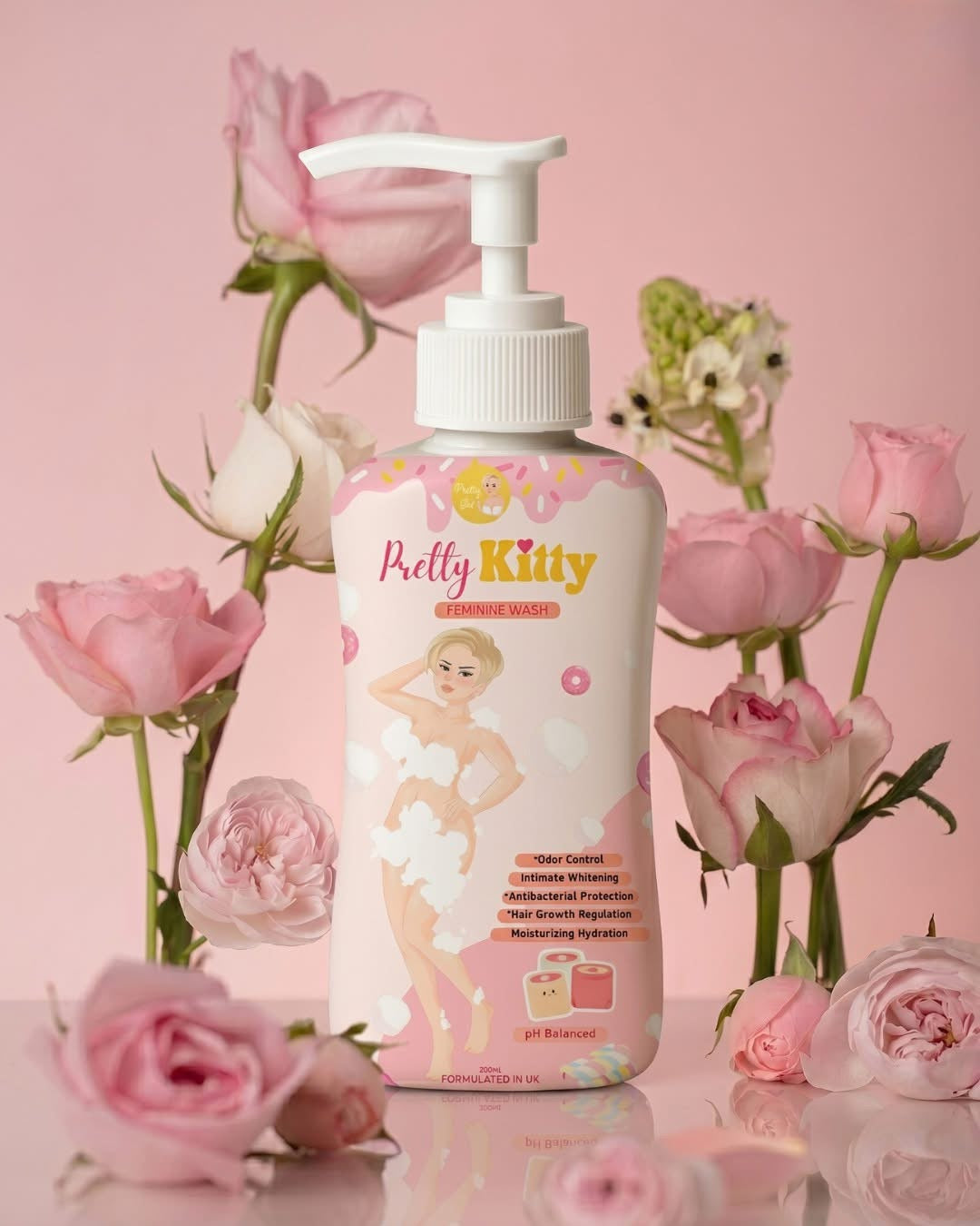 Pretty Kitty Feminine Wash by Pretty Jin - pH Balanced, Odor Control, Hydrating Care for Intimate Areas 100ml