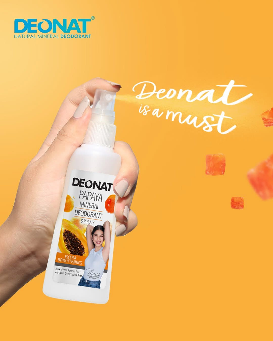 Deonat Papaya Mineral Deodorant Spray 100ml