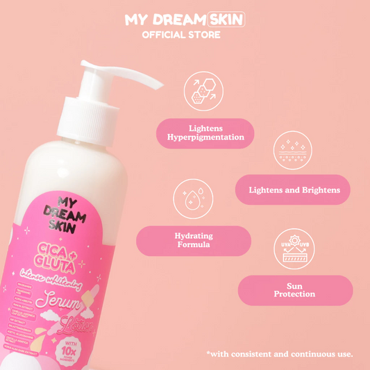 My Dream Skin Cica + Gluta Intense Whitening Lotion SPF30 250ml