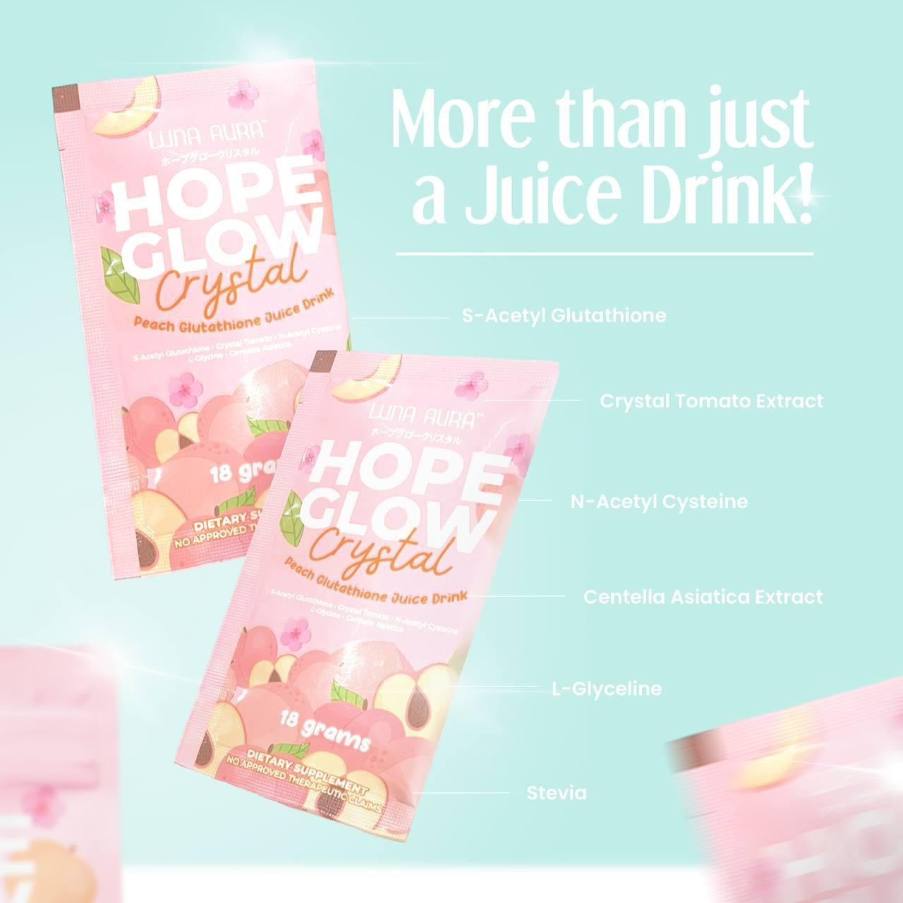 Luna Aura Hope Glow Crystal Peach Glutathione Drink 10s Colabella Luna Aura Hope Glow Crystal Peach Glutathione Drink 10s Colabella