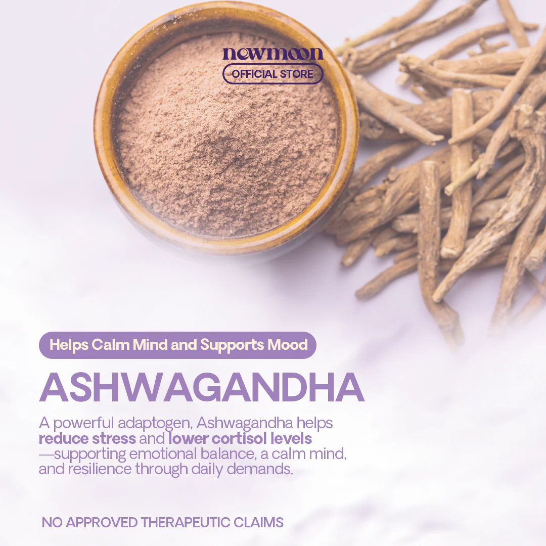Newmoon Nighty Bright Ashwagandha 500mg 30 Capsules