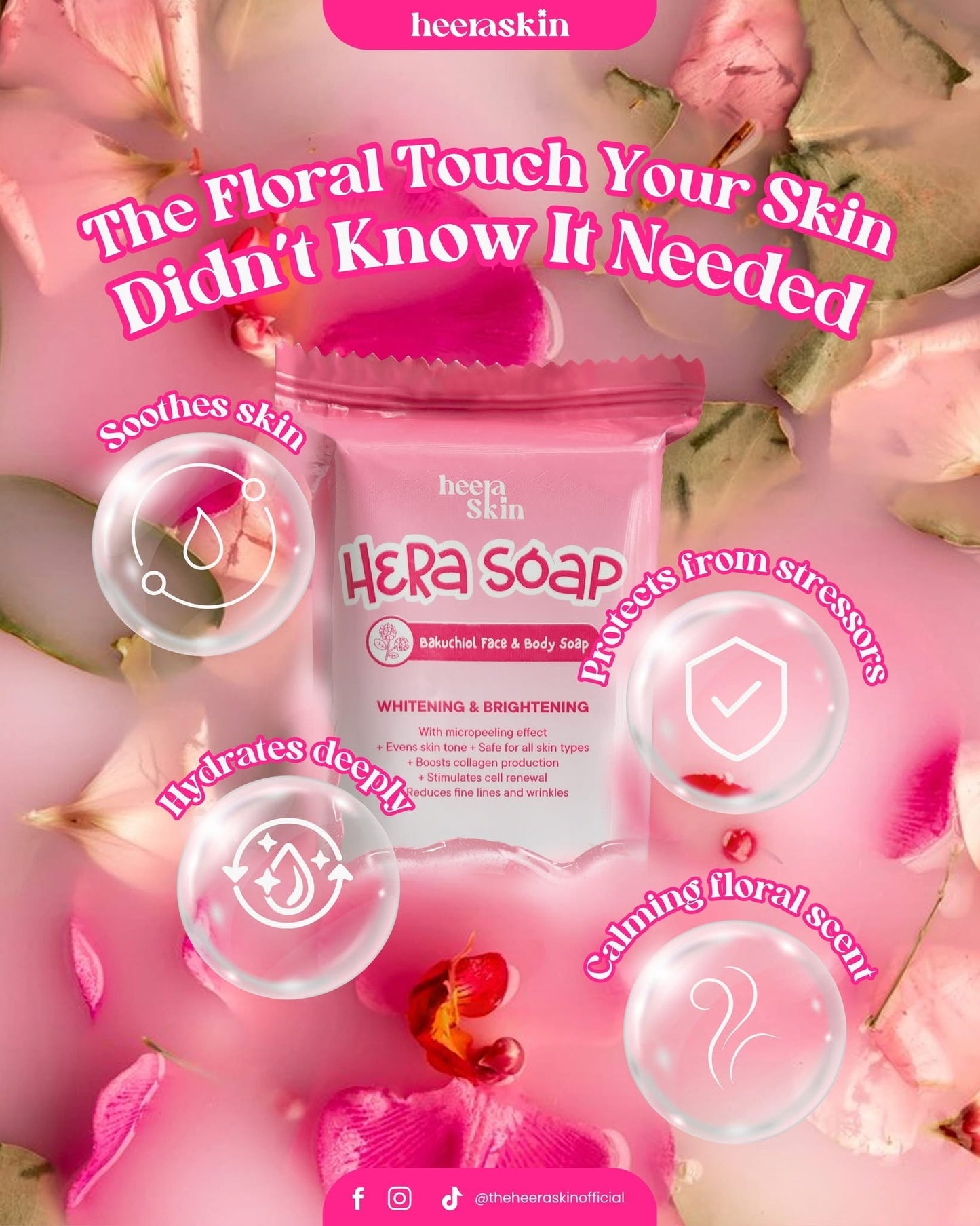 Heera Skin Hera Soap (Bakuchiol Face & Body Soap) 5 x 80g