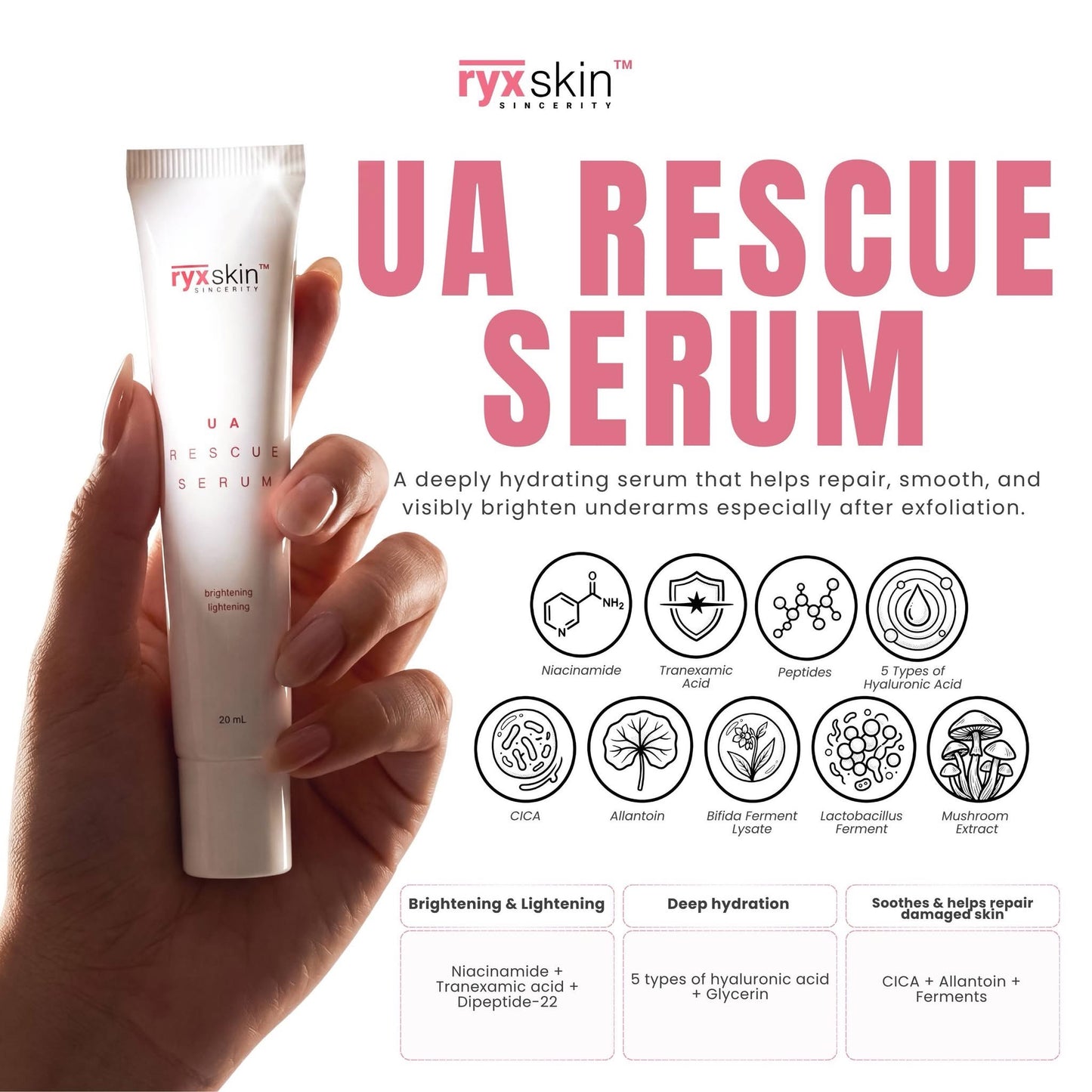 RYX Skin Underarm Rescue Lightening Trio