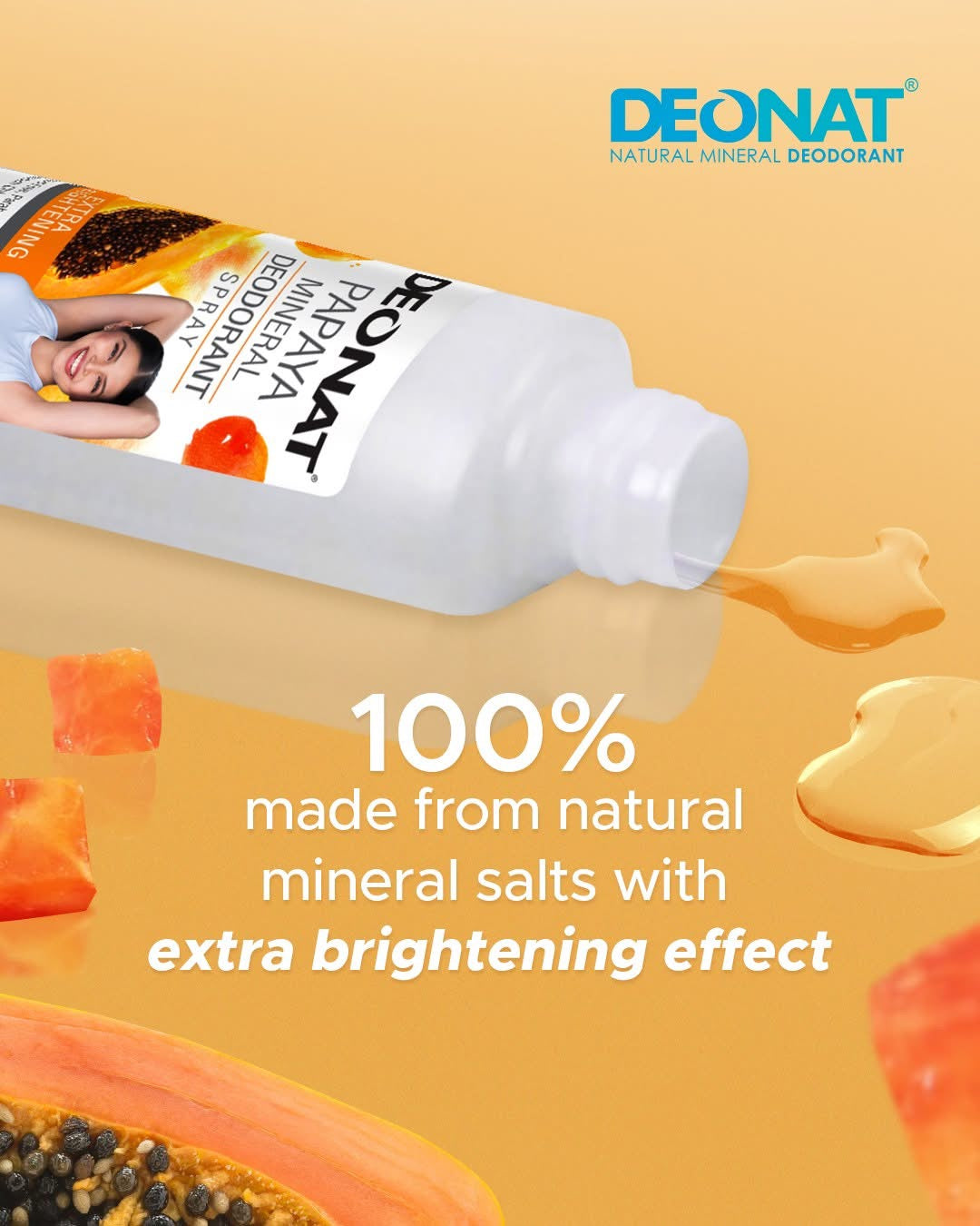 Deonat Papaya Mineral Deodorant Spray 100ml
