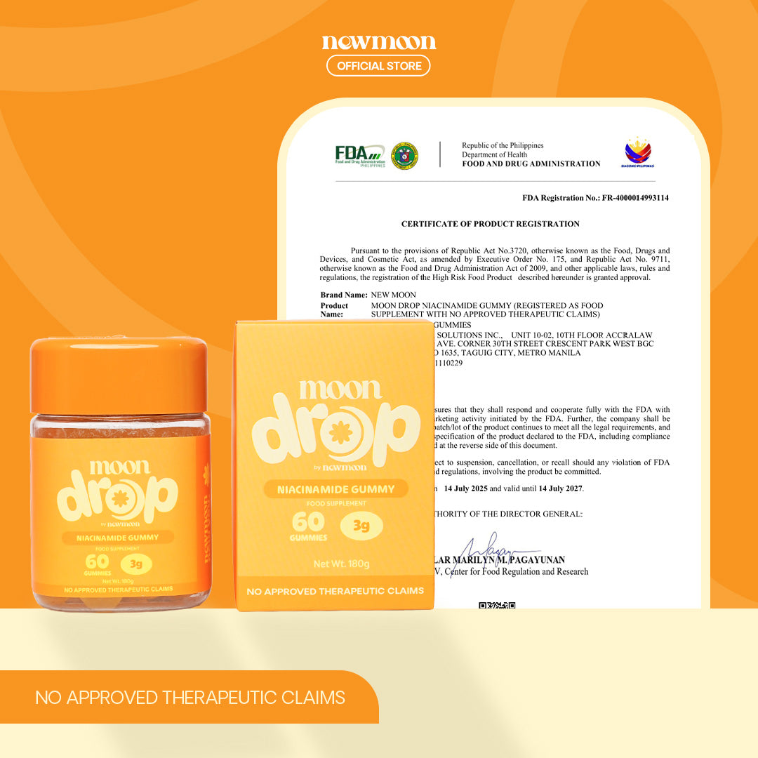 Moon Drop Radiant Glow Niacinamide & White Tomato 60 Gummies (By Newmoon)