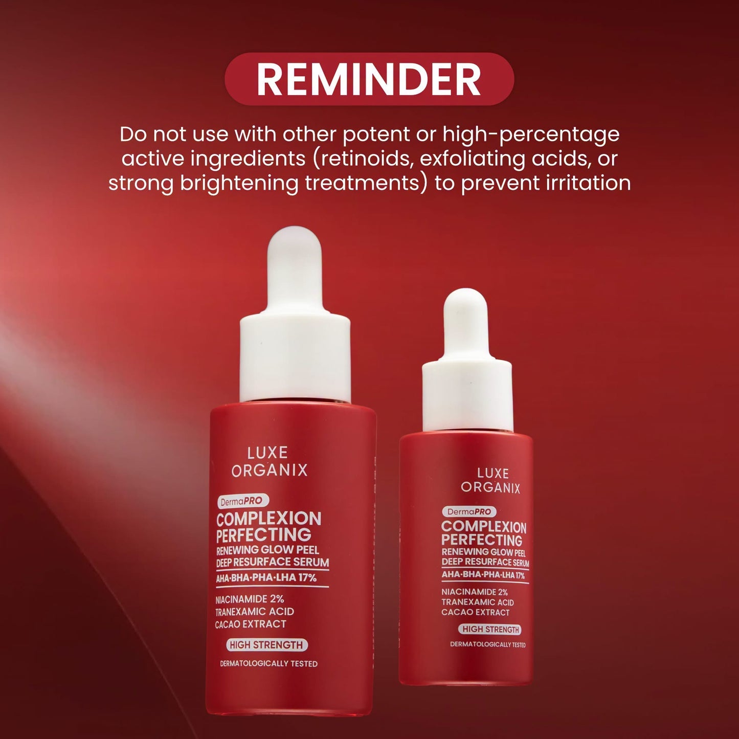 Luxe Organix DermaPRO Complexion Perfecting Renewing Glow Peel Deep Resurface Serum 30ml