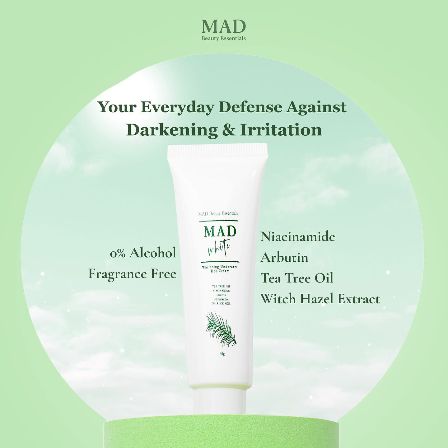MAD White Whitening Underarm Deo Cream 30g