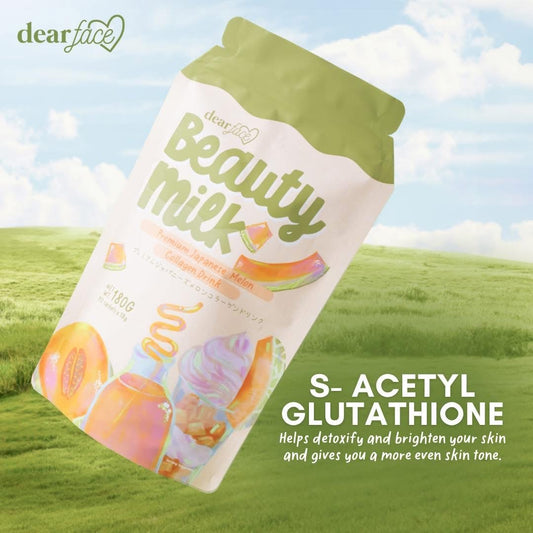 Dear Face Beauty Milk Premium Japanese Melon Collagen Drink (Choose a Size)