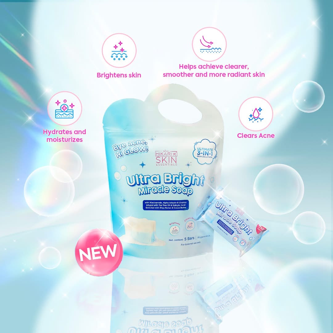 Hikari Skin Ultra Bright Miracle Soap (5 x 75g)