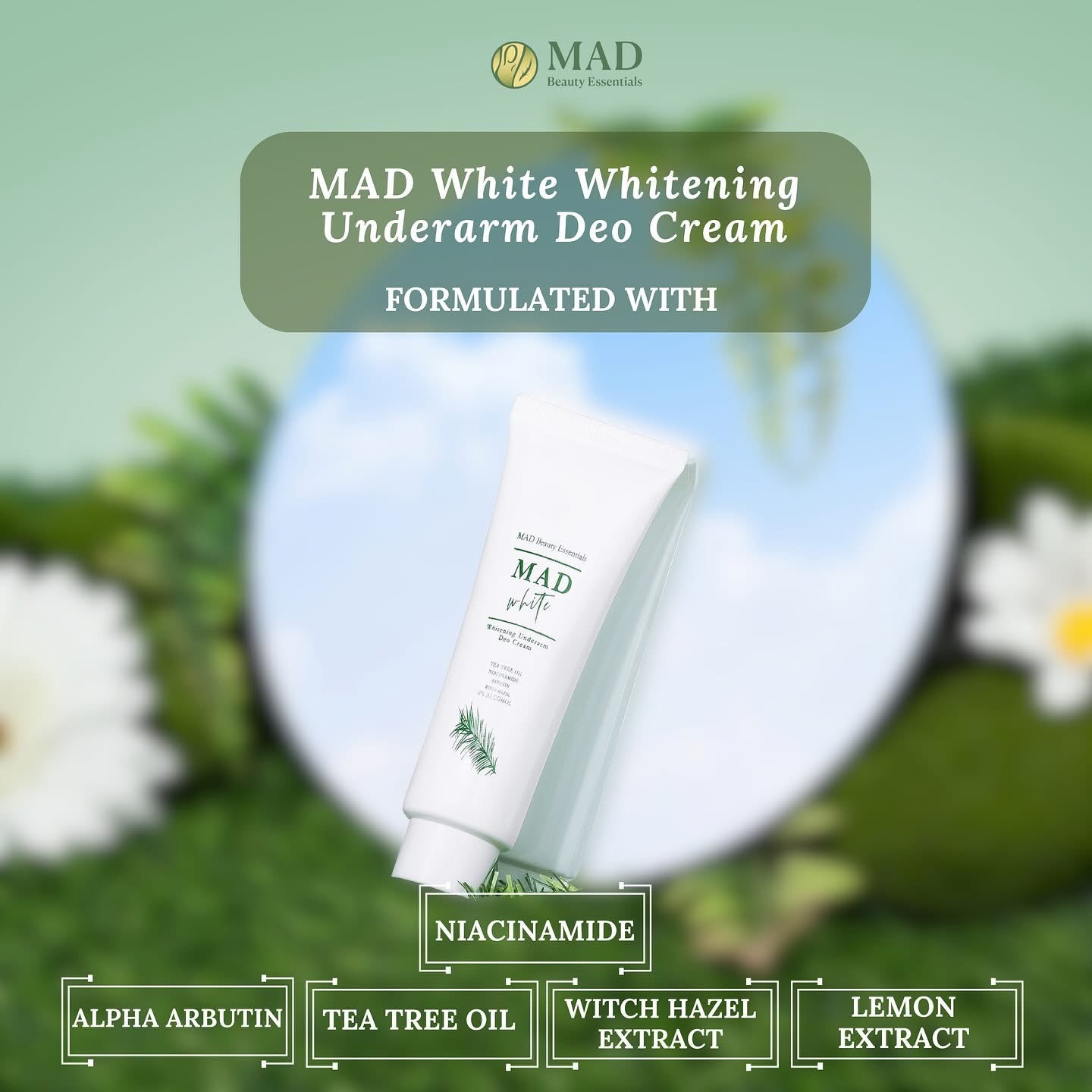 MAD White Whitening Underarm Deo Cream 30g