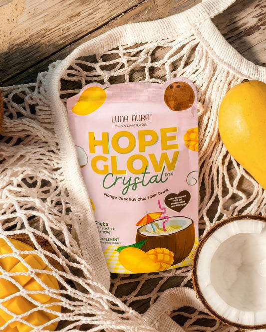 Luna Aura Hope Glow Mango Coconut Chia Fiber Drink 8s