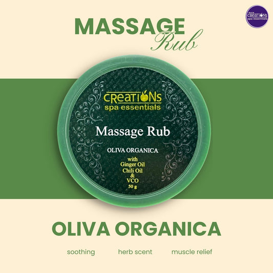 Creations Spa Essentials Massage Rub Oliva Organica 50g