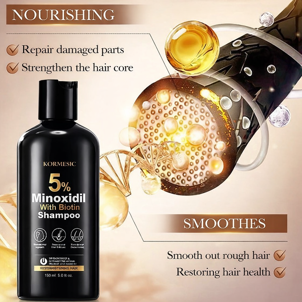 Kormesic Minoxidil 5% Biotin Hair Growth Shampoo (300ml) & Conditioner (300ml)
