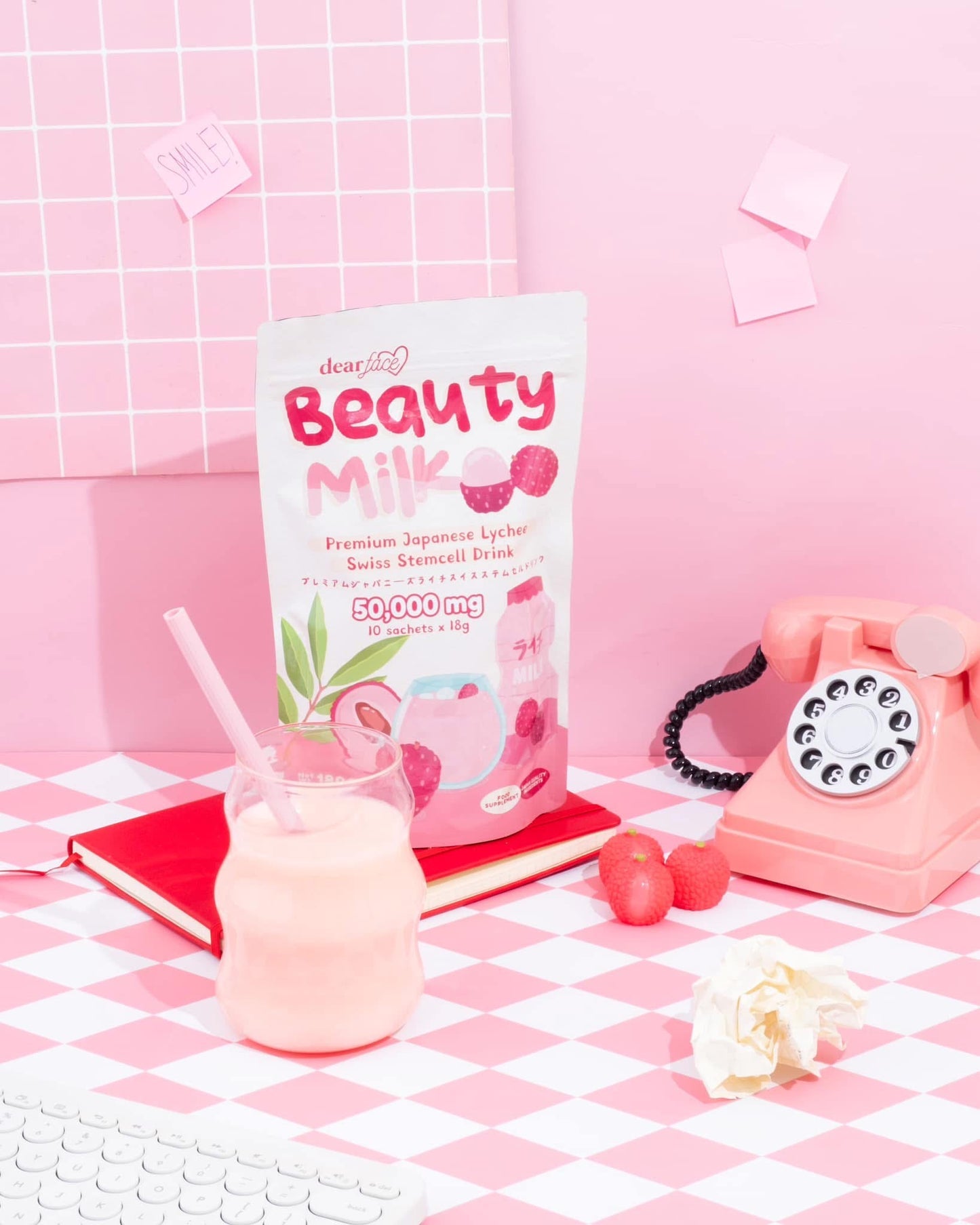 Dear Face Beauty Milk Premium Japanese Lychee Swiss Stemcell Drink