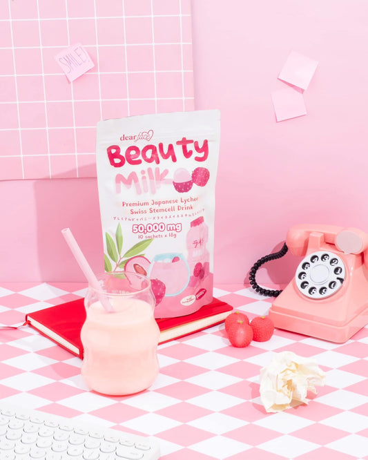 Dear Face Beauty Milk Premium Japanese Lychee Swiss Stemcell Drink