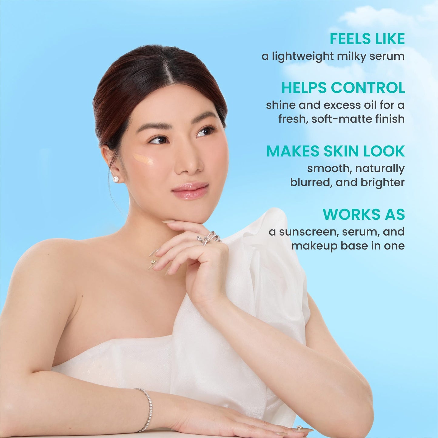 Luxe Organix High Protection Cloud Matte Soft Blurring Mineral Serum Sunscreen SPF50+ PA++++ 40g
