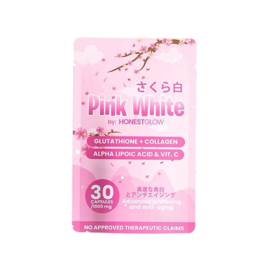 Honest Glow Pink White (Glutathione + Collagen) by Transformed Skin 30caps