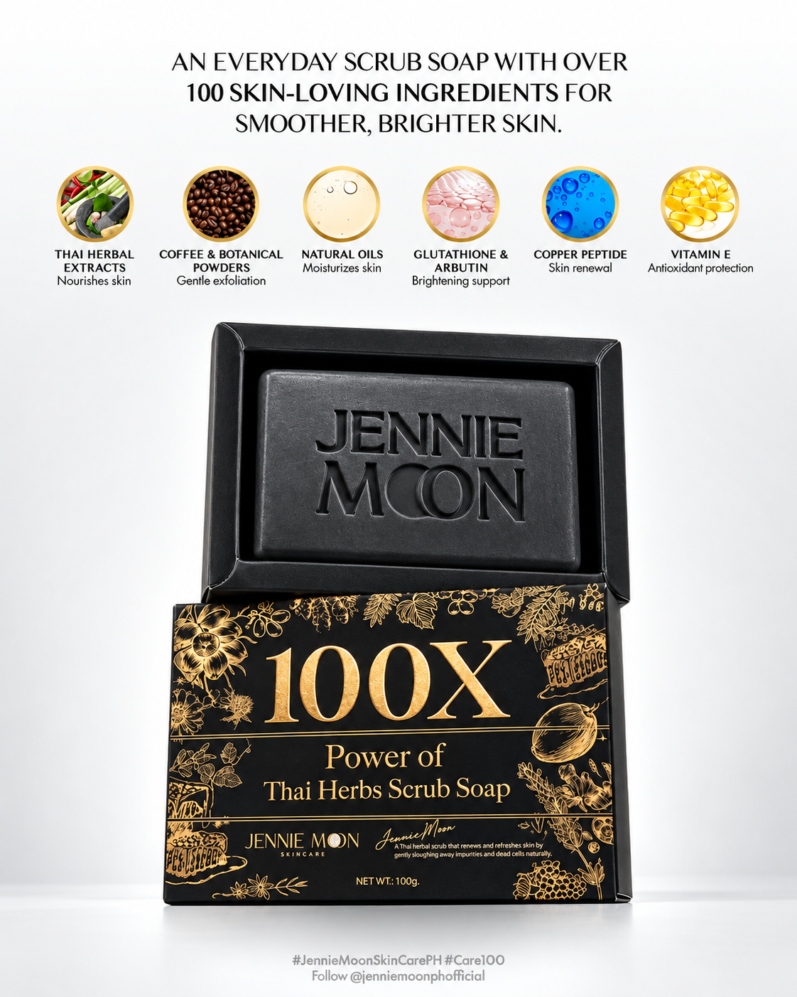 Jennie Moon 100X Power of Thai Herbs Scrub Soap 100g