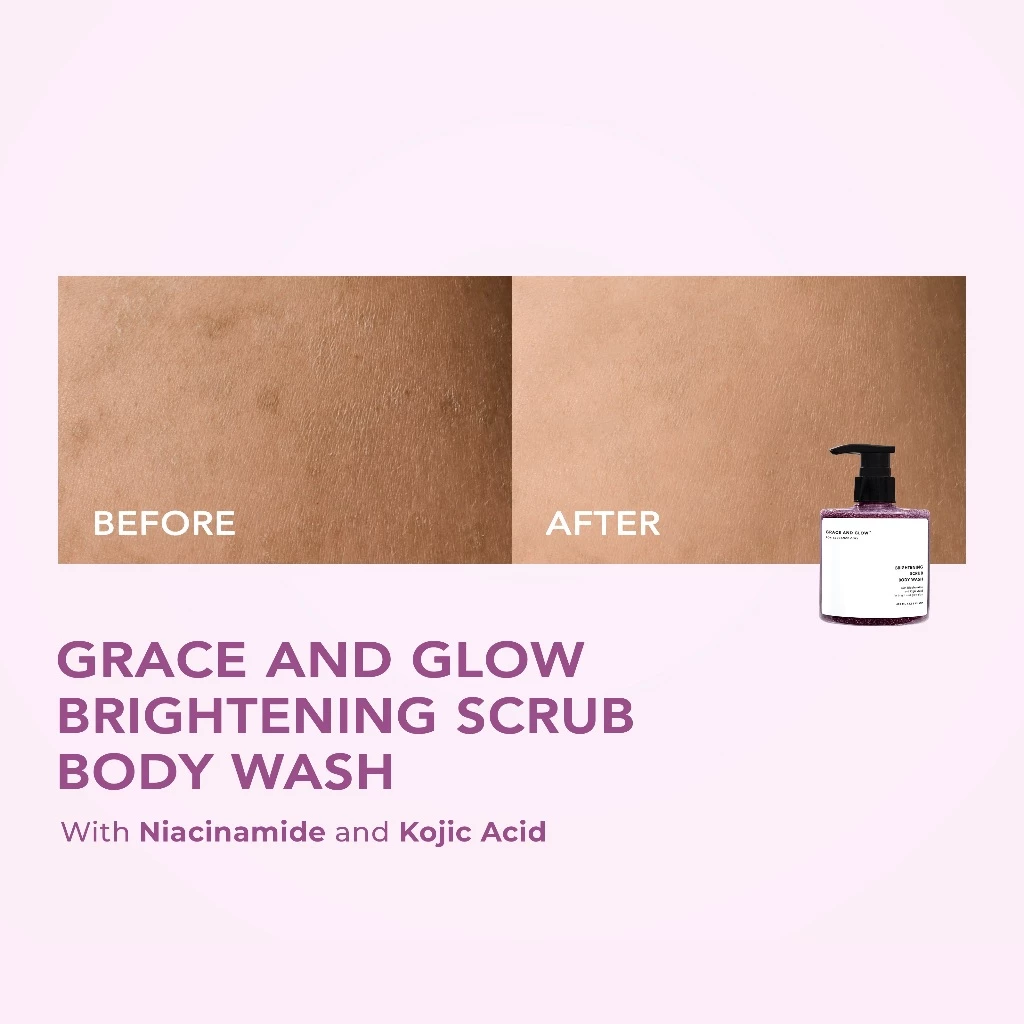 Grace and Glow Brightening Scrub Body Wash (Niacinamide and Kojic Acid) 400