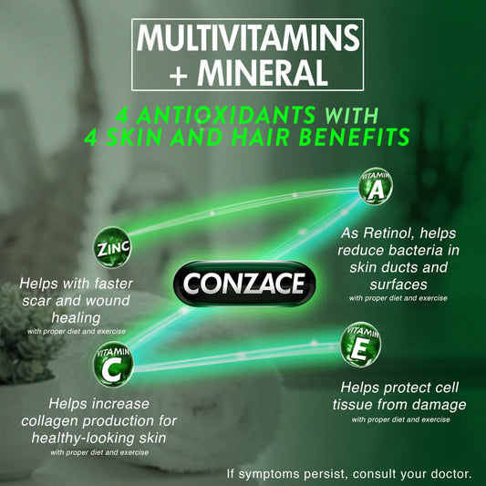 Conzace Multivitamins + Minerals 10 Softgel Capsules