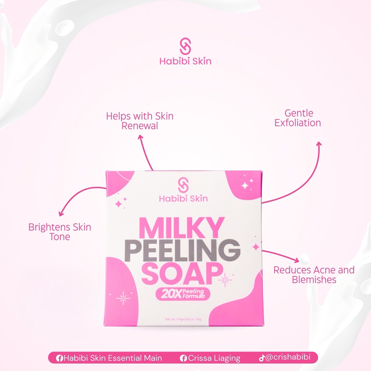 Habibi Skin Milky Peeling Soap 50g (No Box; Sold Per Piece)