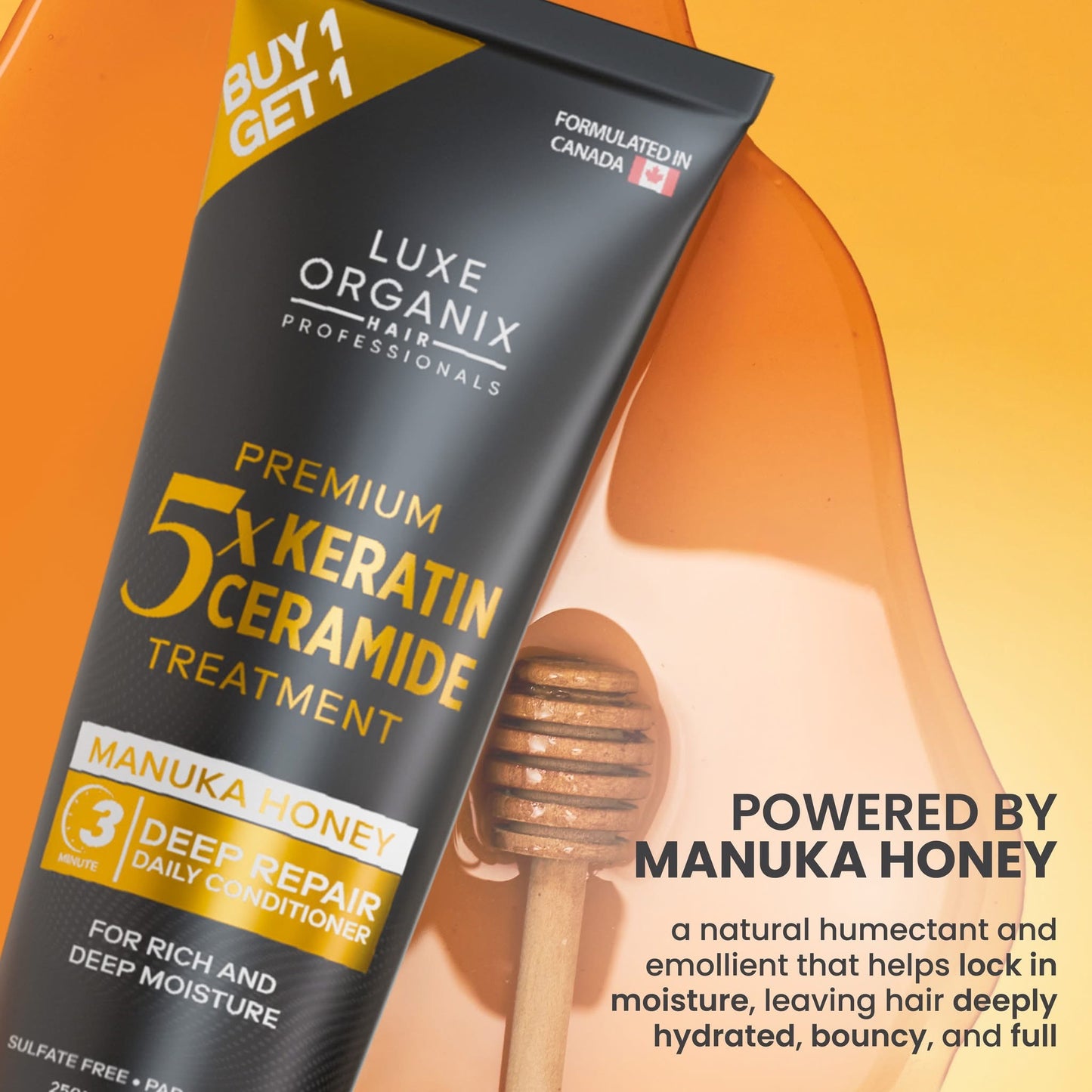 Luxe Organix Premium Keratin Treatment Manuka Honey Deep Repair Conditioner 250ml (1pc)