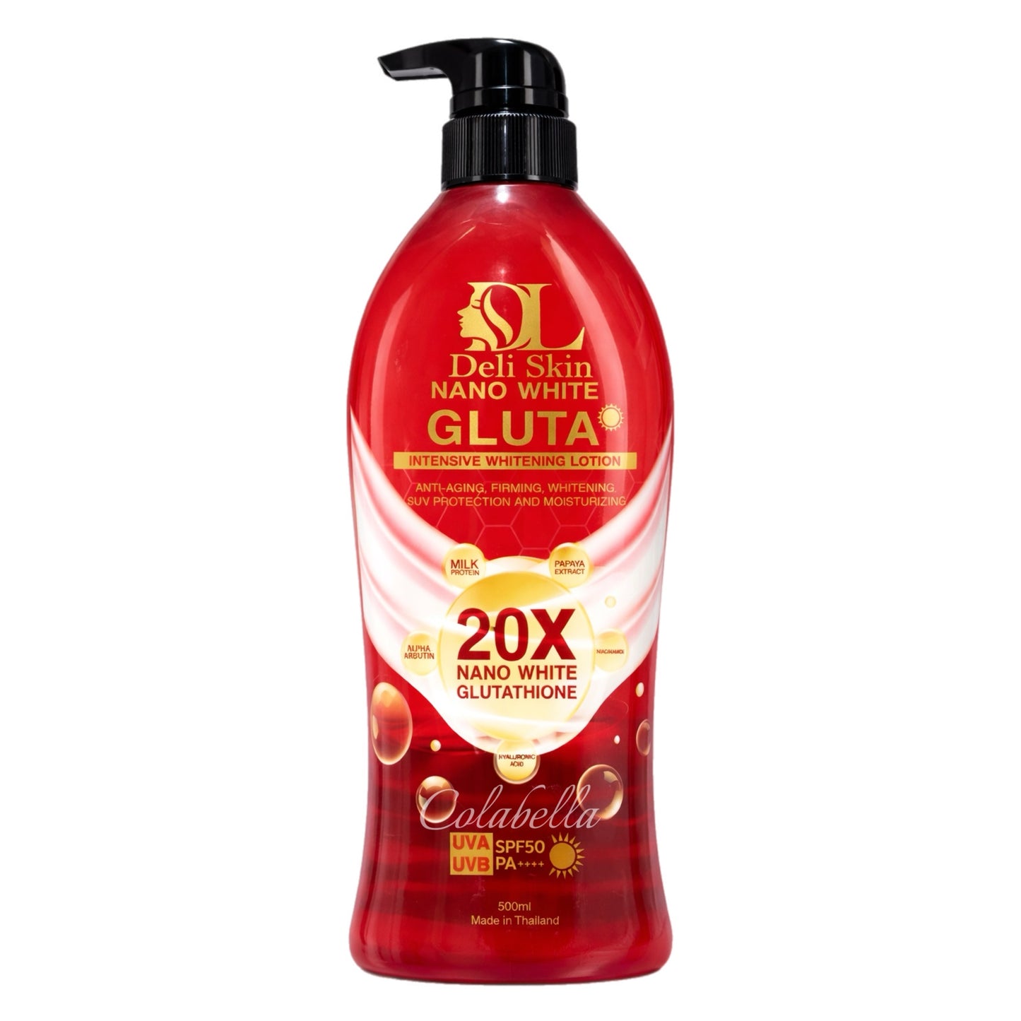 Deli Skin Nano White GLUTA Intensive Whitening Lotion SPF50 500ml