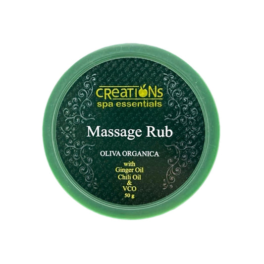 Creations Spa Essentials Massage Rub Oliva Organica 50g