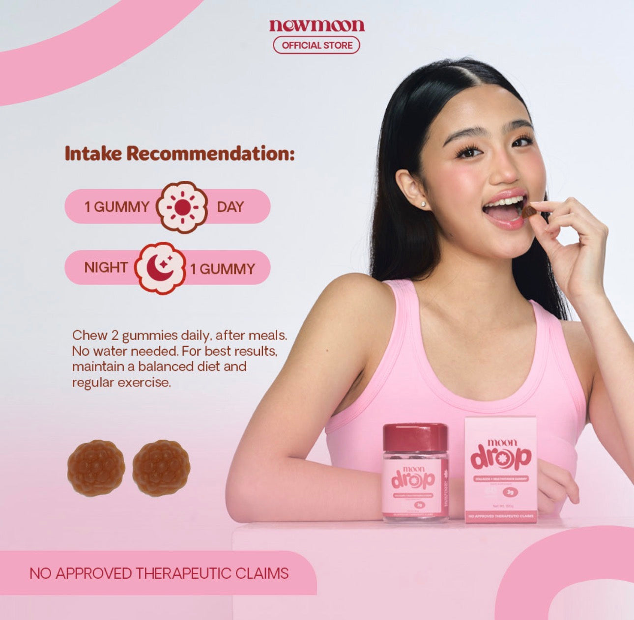 Moon Drop Radiant Key Collagen + Multivitamin 60 Gummies (By Newmoon)