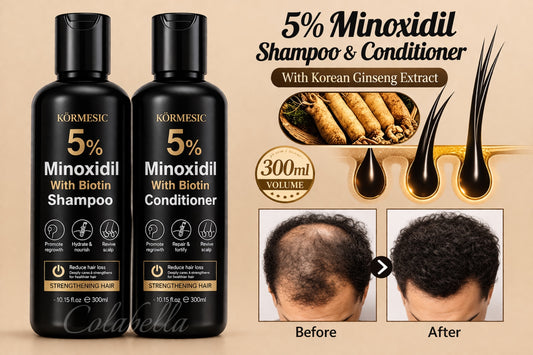 Kormesic Minoxidil 5% Biotin Hair Growth Shampoo (300ml) & Conditioner (300ml)